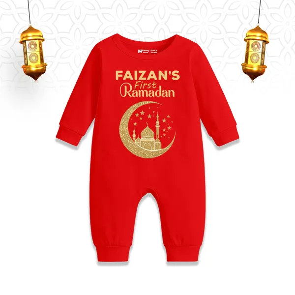 Red_Ramadan_Customized_Print_Romper_For_Baby
