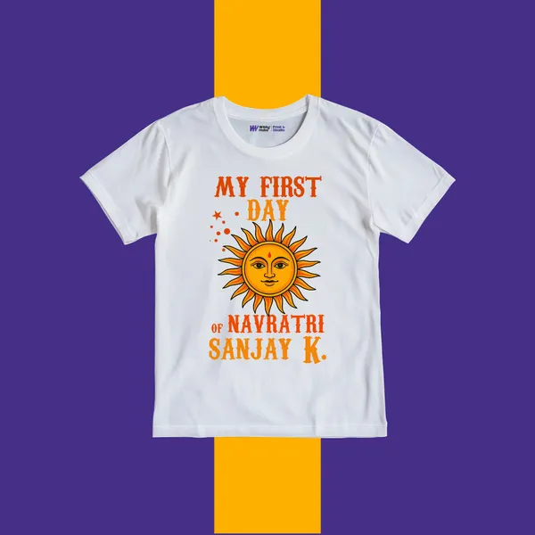 My_First_Navratri_White_Cotton_Printed_T-Shirt_For_Kids