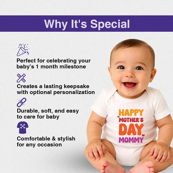 Happy_Mother'S_Day_Mommy_Cream_Cotton_Baby_Bodysuit