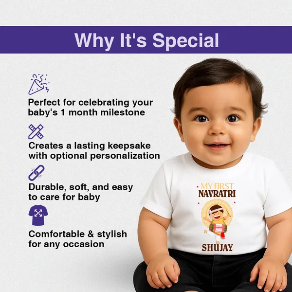 White_Cotton_My_First_Navratri_Personalized_T-Shirt_For_Kids
