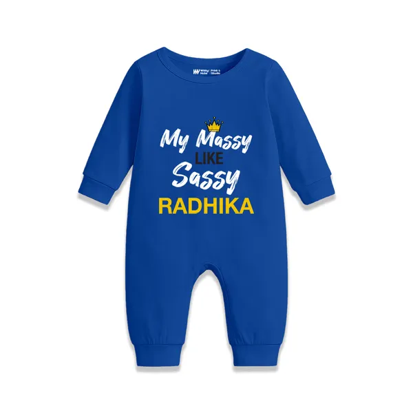 Blue_Cotton_Customizable_Romper_For_Newborns