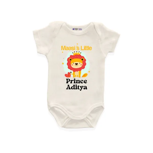 White_Cotton_Maasi'S_Little_Prince_Personalized_Baby_Romper