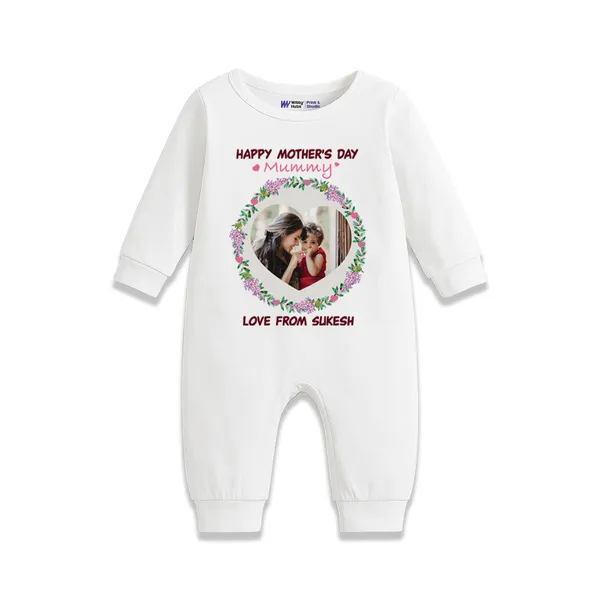 White_Cotton_Personalized_Photo_Print_Full_Sleeve_Romper_For_Baby