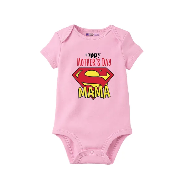 Pink_Cotton_Happy_Mother'S_Day_Super_Mama_Bodysuit_For_Baby