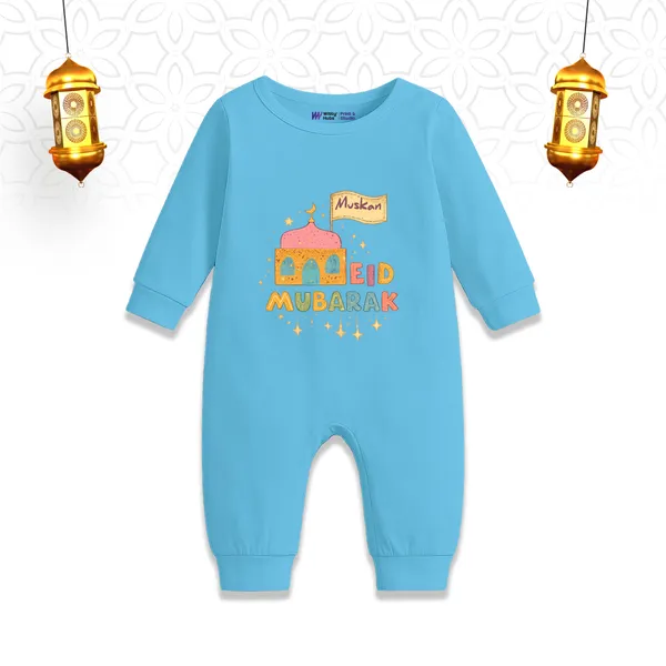 Blue_Cotton_Eid_Mubarak_Romper_For_Baby