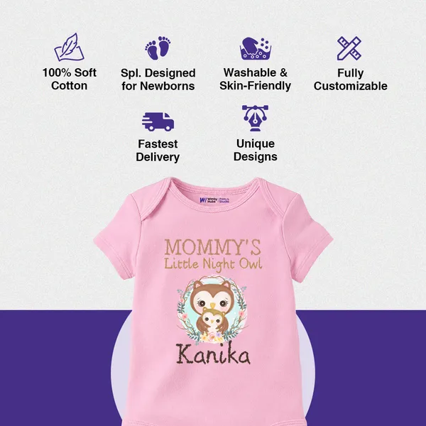 Pink_Cotton_Mommy'S_Little_Night_Owl_Personalized_Bodysuit_For_Baby