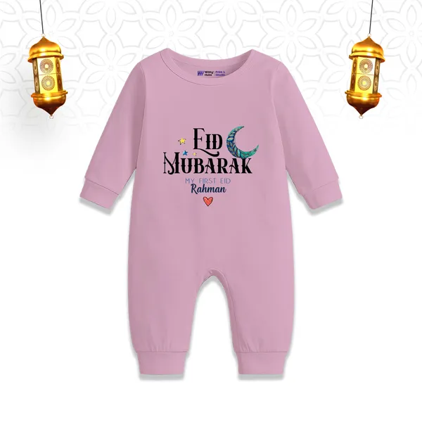 Pink_Cotton_Eid_Mubarak_Printed_Romper_For_Baby