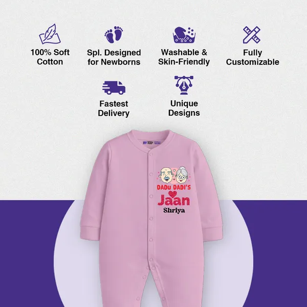 Pink_Cotton_Personalized_Full_Sleeves_Romper_For_Baby