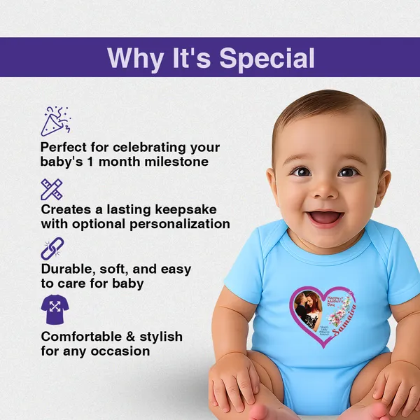 Blue_Heart_Photo_Personalized_Baby_Bodysuit_For_1_Month_Milestone