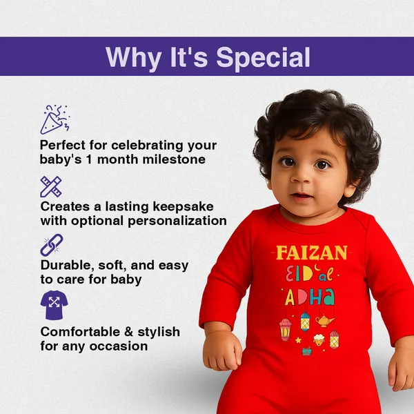 Red_Cotton_Customizable_Eid_Al_Adha_Romper_For_Baby