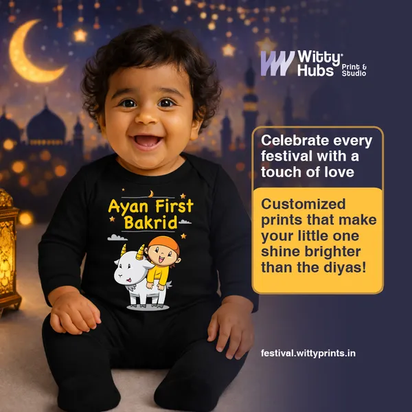Black_Cotton_Personalized_First_Bakrid_Baby_Romper