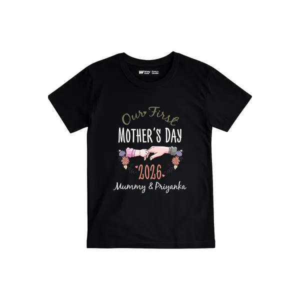 Black_Cotton_Our_First_Mother'S_Day_2026_Baby_T-Shirt