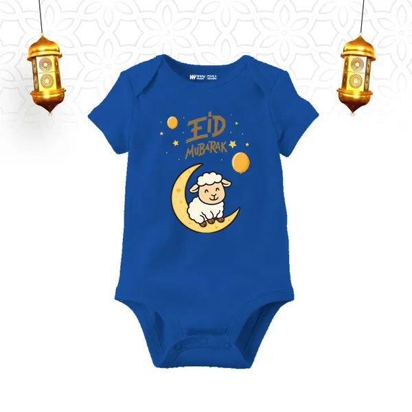 Blue_Cotton_Eid_Mubarak_Bodysuit_For_Baby