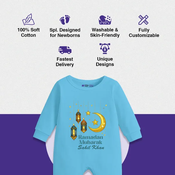 Sky_Blue_Ramadan_Mubarak_Personalized_Baby_Romper