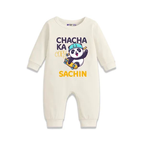 Cream_Cotton_Chacha_Ka_Cup_Sachin_Panda_Print_Romper_For_Newborns