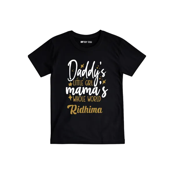 Black_Cotton_Daddy'S_Little_Girl_Printed_T-Shirt_For_Girls