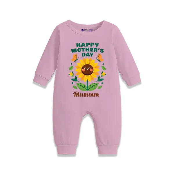 Pink_Cotton_Happy_Mother'S_Day_Printed_Romper_For_Baby
