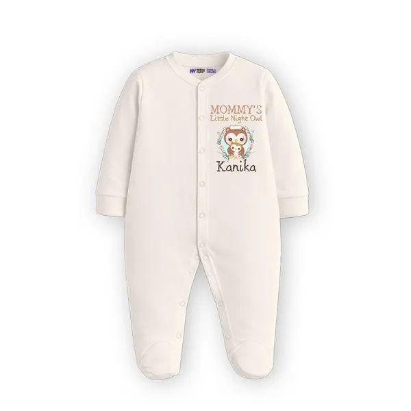 White_Cotton_Personalized_Romper_For_Baby_With_Owl_Print
