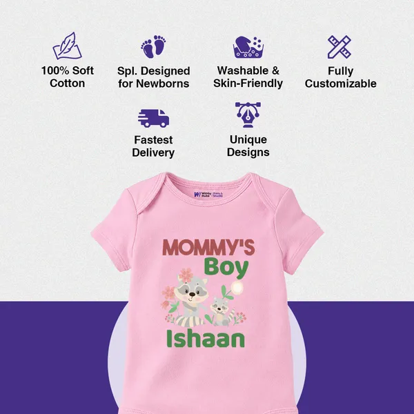 Pink_Cotton_Mommy'S_Boy_Personalized_Baby_Bodysuit_For_Boys