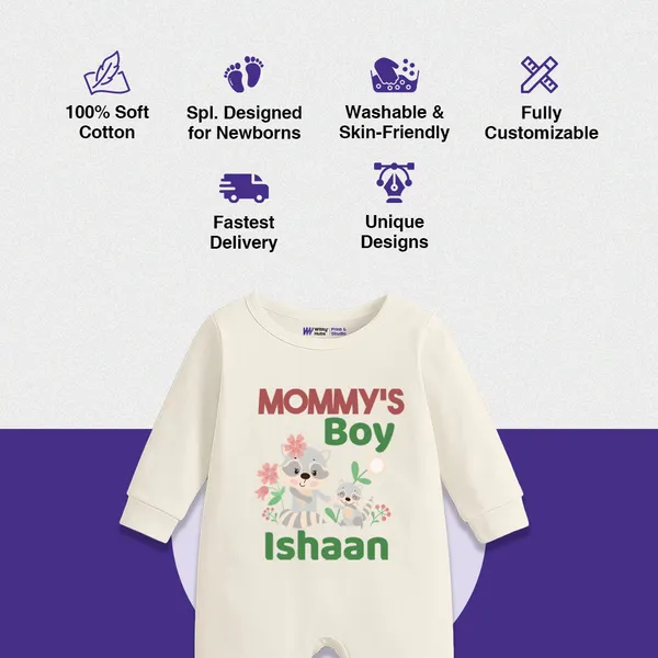 Cream_Personalized_Cotton_Romper_For_Baby_Boys