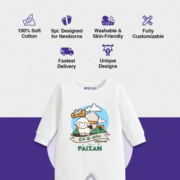White_Cotton_Eid_Al_Adha_Mubarak_Romper_For_Baby