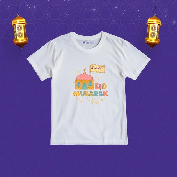 White_Cotton_Eid_Mubarak_Printed_T-Shirt_For_Kids