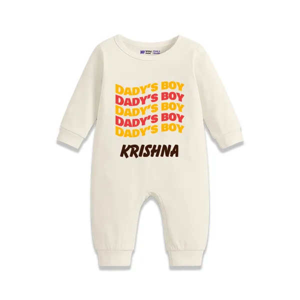 Witty_Hubs_Daddy'S_Boy_Personalized_White_Romper_For_Baby_Boys