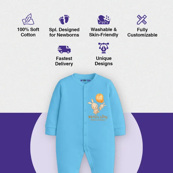 Blue_Cotton_My_First_Mother'S_Day_Romper_For_Baby_Boys
