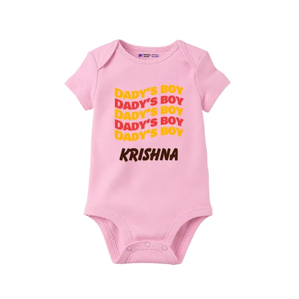 Pink_Cotton_Daddy'S_Boy_Printed_Bodysuit_For_Baby_Boys