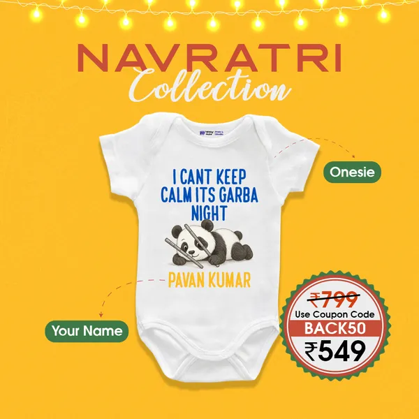 White_Cotton_Personalized_Navratri_Onesie_For_Babies