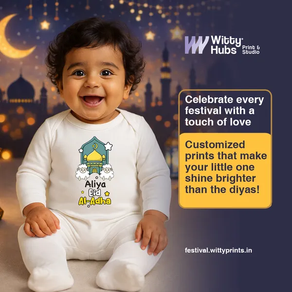 White_Cotton_Eid_Al-Adha_Personalized_Baby_Romper