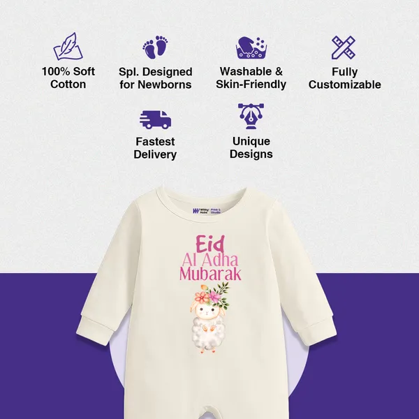 White_Cotton_Eid_Al_Adha_Mubarak_Romper_For_Baby