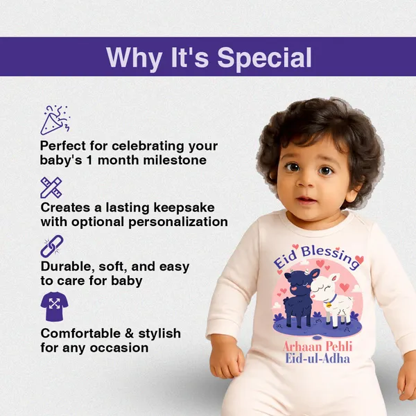 Eid_Blessing_Personalized_Baby_Romper_For_1_Month_Milestone