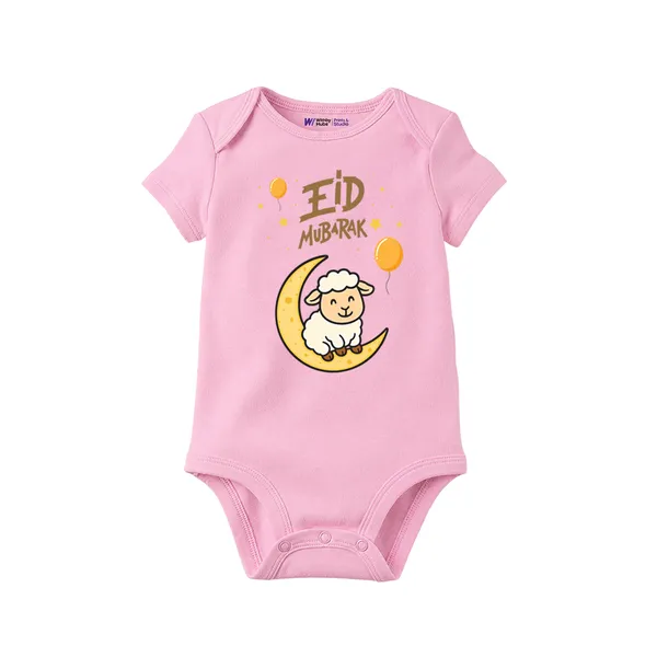 Pink_Cotton_Eid_Mubarak_Print_Baby_Romper
