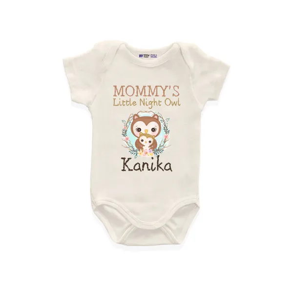 Cream_Customizable_Mommy'S_Little_Night_Owl_Onesie_For_Babies