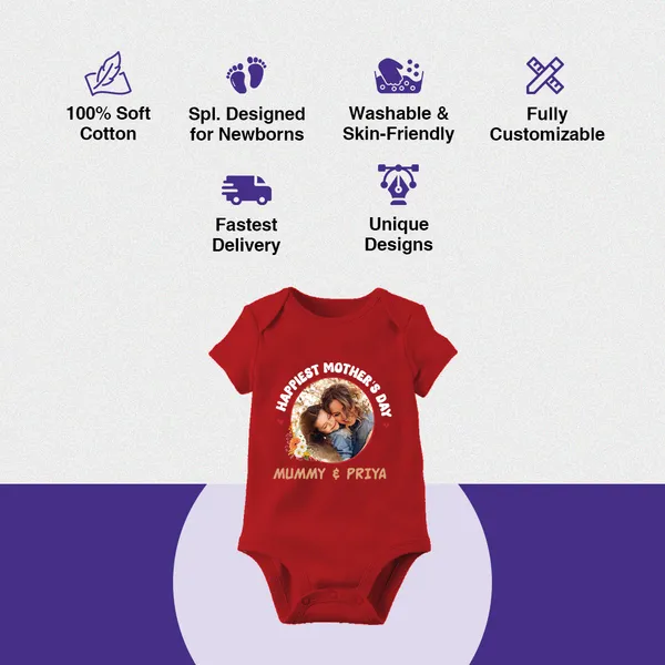 Red_Cotton_Personalized_Photo_Onesie_For_Newborns