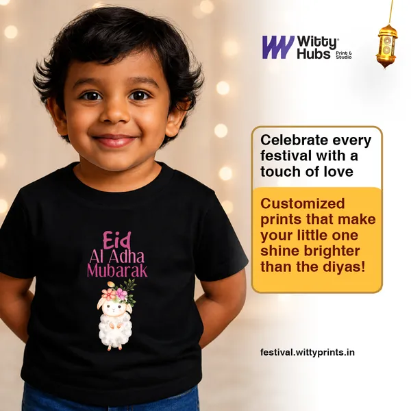 Black_Cotton_Eid_Al_Adha_Mubarak_Graphic_T-Shirt_For_Kids