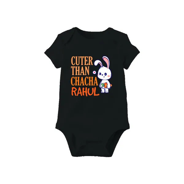 Black_Cotton_Cuter_Than_Chacha_Rahul_Onesie_For_Baby