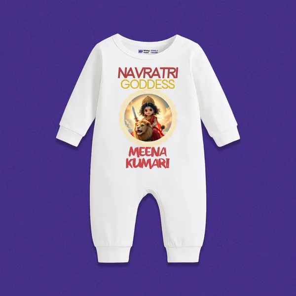 White_Cotton_Navratri_Goddess_Meena_Kumari_Baby_Romper