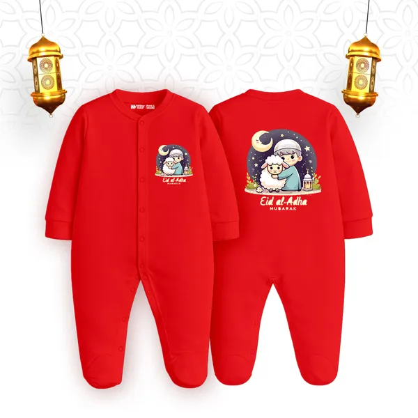 Red_Cotton_Eid_Al_Adha_Romper_For_Baby