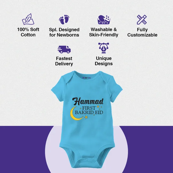 Hammad_First_Bakrid_Eid_Blue_Cotton_Baby_Romper