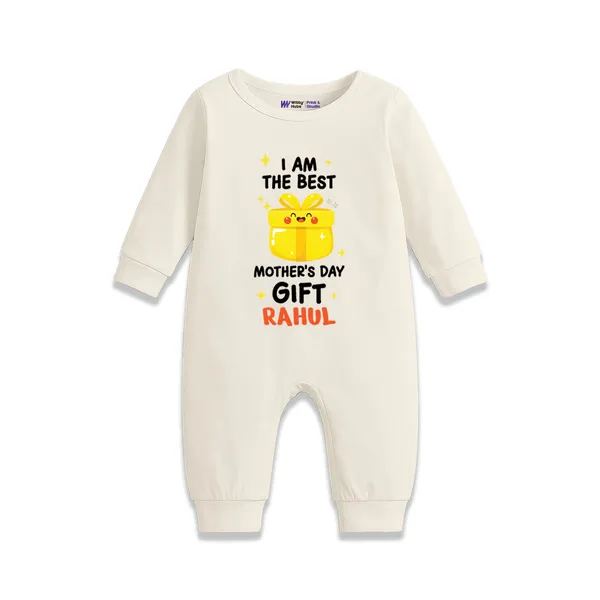 Cream_Personalized_Cotton_Romper_For_Babies