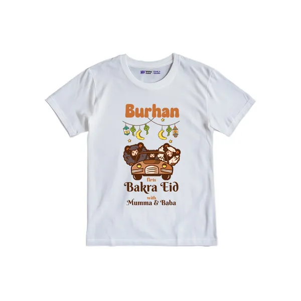 Burhan_First_Bakra_Eid_With_Mumma_And_Baba_White_Cotton_T-Shirt_For_Baby