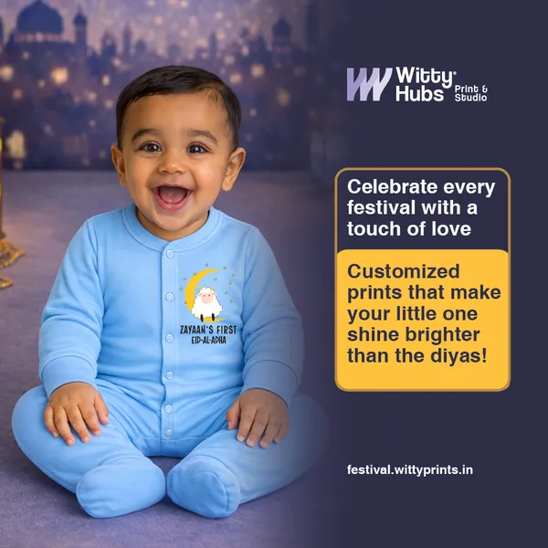 Blue_Cotton_Customized_First_Eid_Al_Adha_Romper_For_Baby