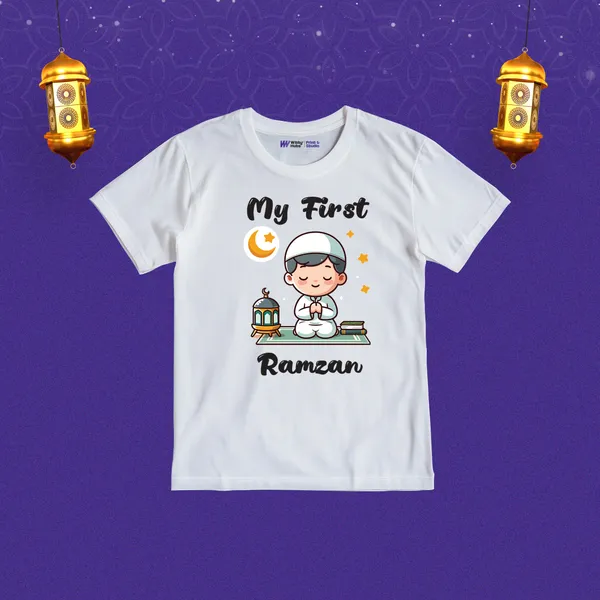 My_First_Ramzan_Printed_White_Cotton_T-Shirt_For_Kids
