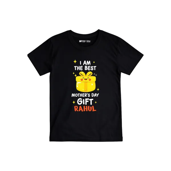 Black_Cotton_Mother'S_Day_Gift_Customizable_T-Shirt_For_Newborns