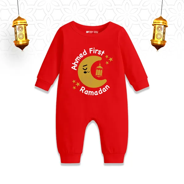Red_Cotton_Ahmed_First_Ramadan_Romper_For_Baby