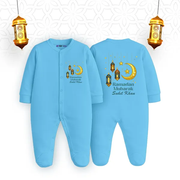Sky_Blue_Ramadan_Mubarak_Personalized_Baby_Romper