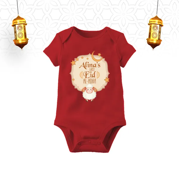 Red_Cotton_Eid_Celebration_Bodysuit_For_Baby