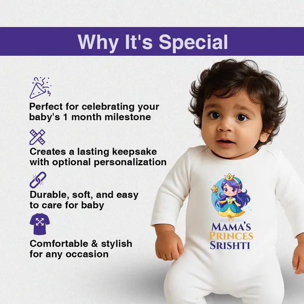 White_Cotton_Customizable_Princess_Print_Romper_For_Baby_Girls